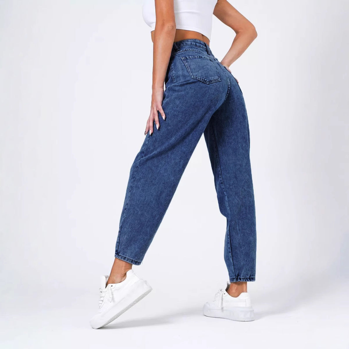 Women's Denim Casual Classic Cropped Pants Butt-lifting Pants