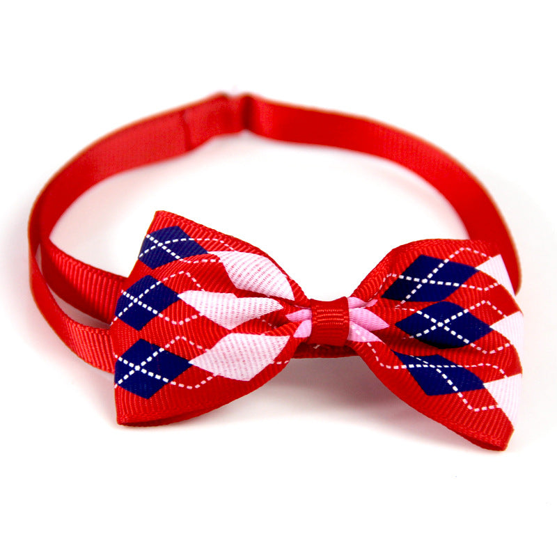 Plaid Pet Tie Scarf Accessory For Cats And Dogs