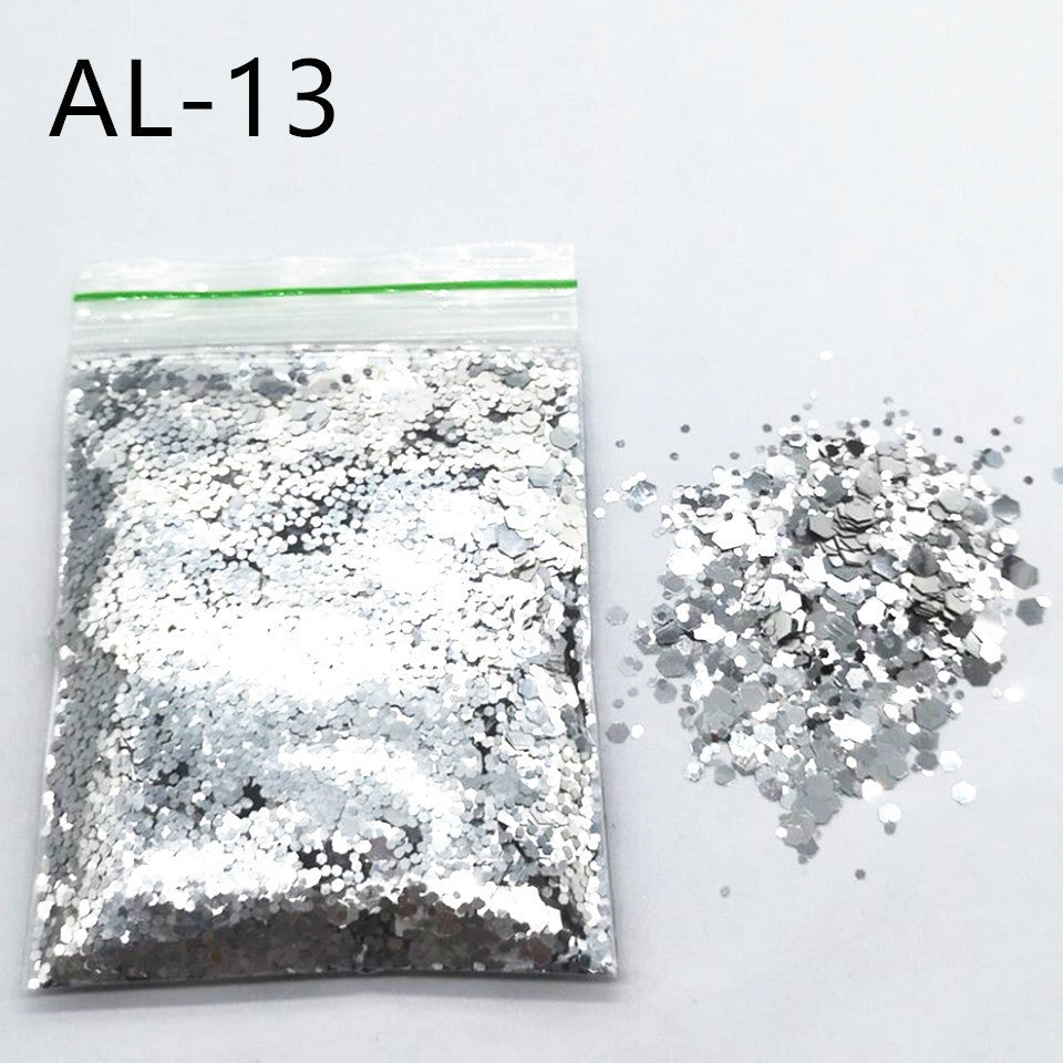 Glittery Sequin Nail Powder for Nail Art and Decoration