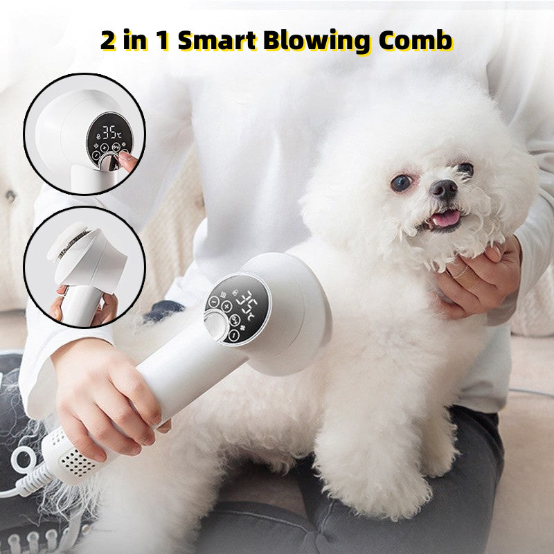 Smart Silent Pet Hair Dryer With Grooming Comb
