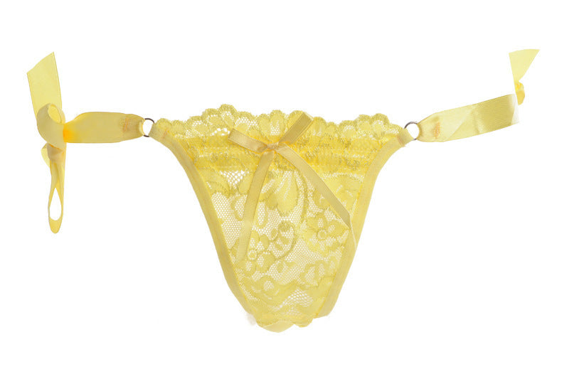 Hip Tie Ribbon Lacy Tanga Unterwäsche