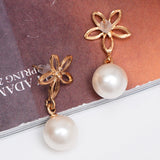 Golden Flower and Faux Pearl