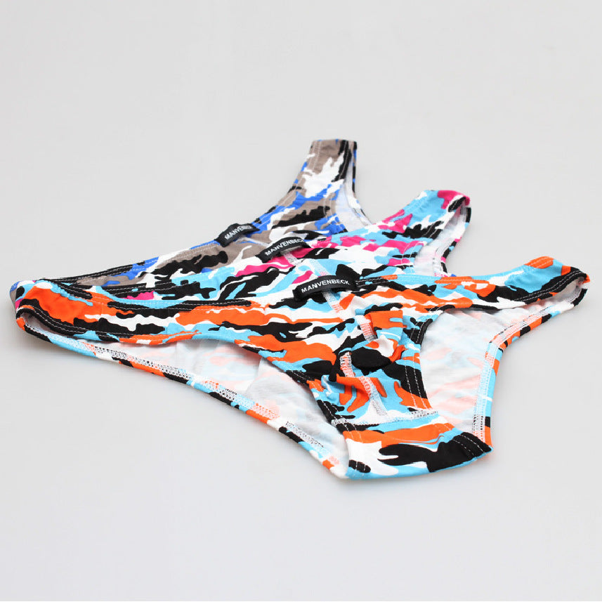 Color Pop Camouflage High-Cut Briefs