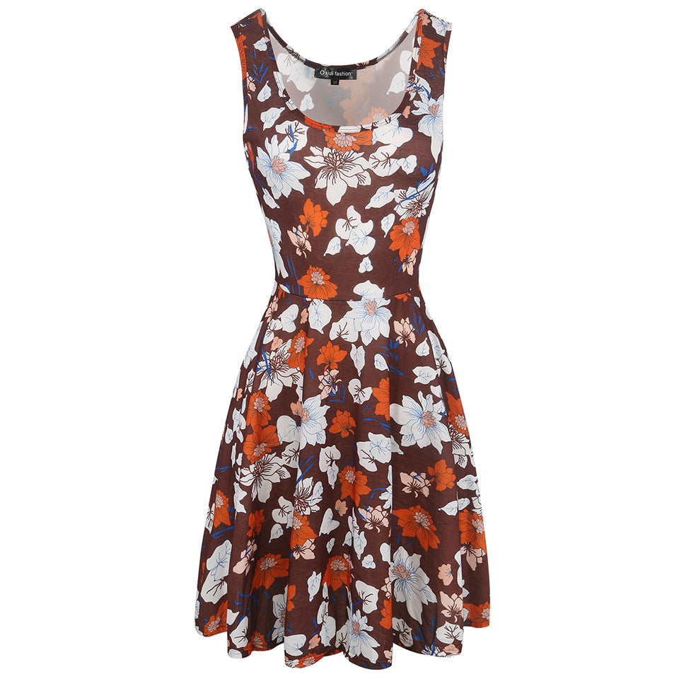 Floral Deep Scoop Tank Dress