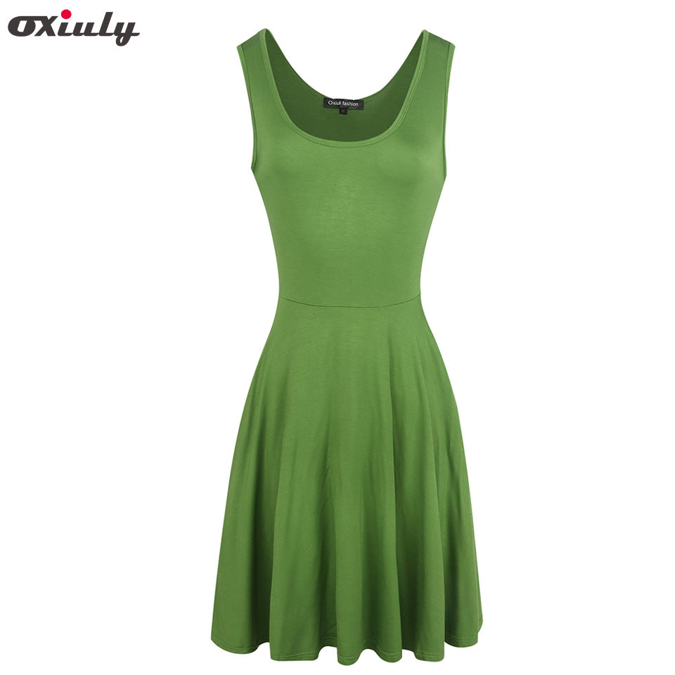 Green Scoop Neck Tank Dress