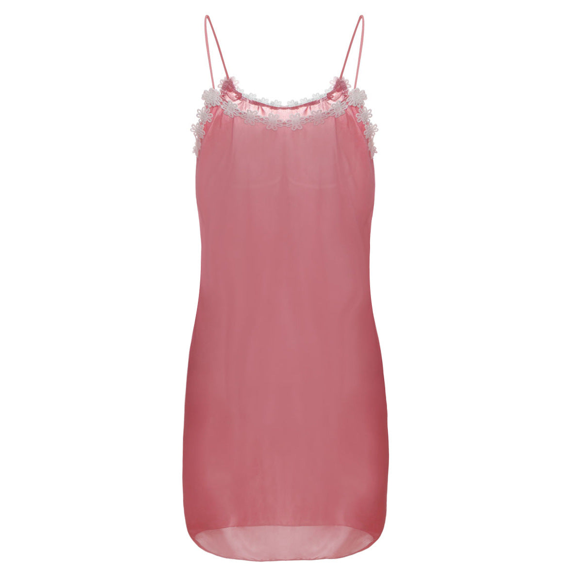 Bloeme trim lingerie slip jurk