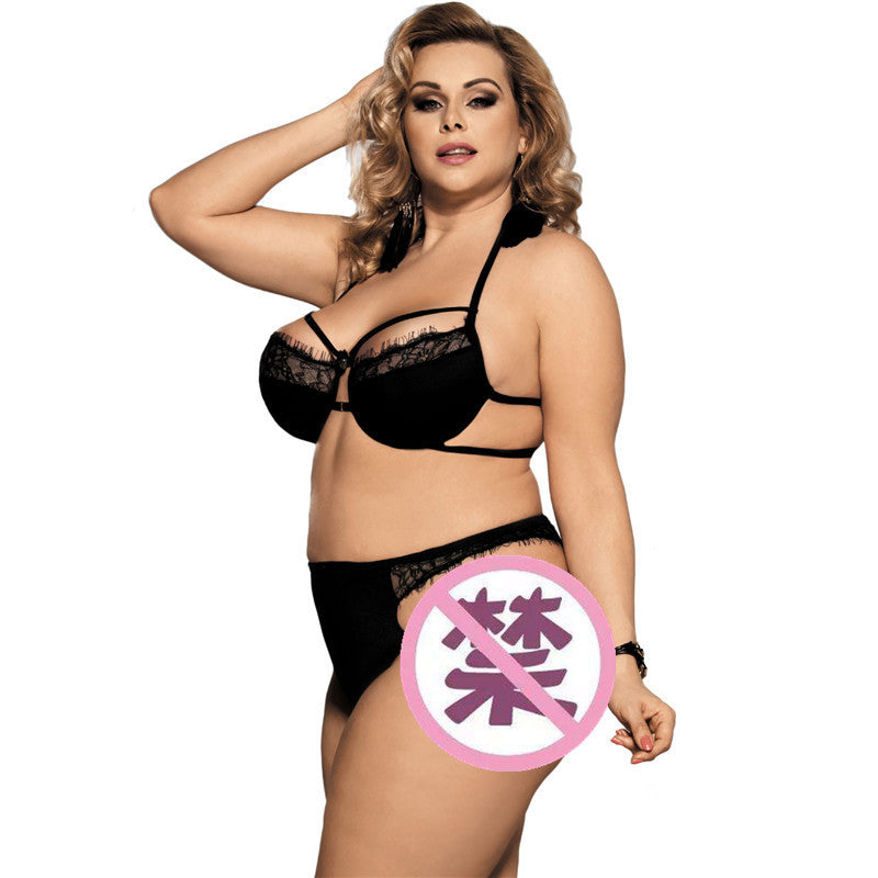 Plus Size Bra and Panty Cutout Set