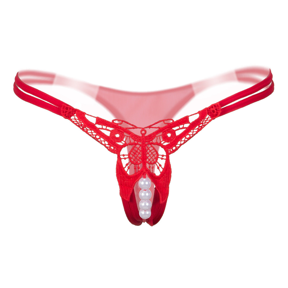 Double Band Butterfly Pearl Thong - Theone Apparel