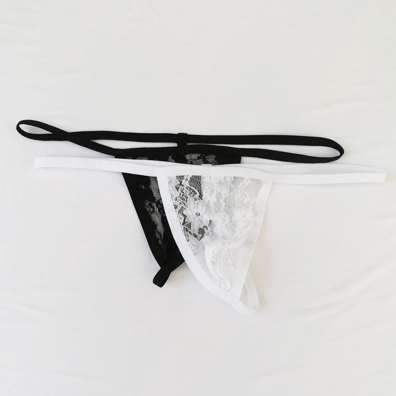 Sheer Lace Front Thong