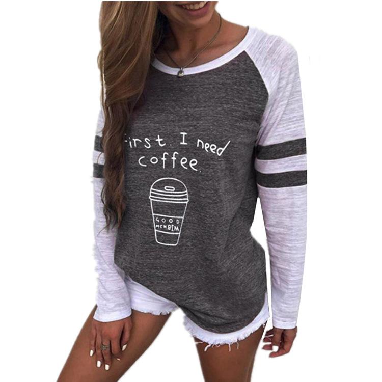 Coffee First Football Raglan Tee - Theone Apparel