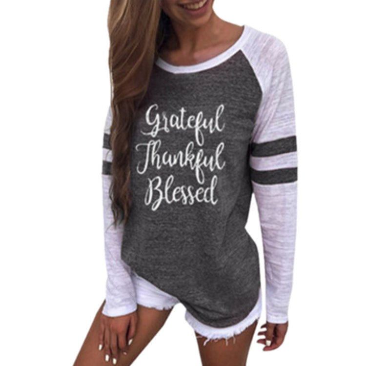 Grateful Thankful Blessed Raglan Tee