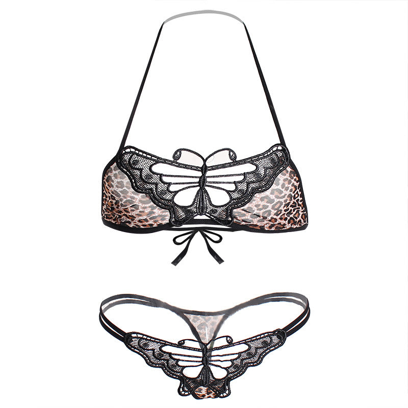 Leopard Print Butterfly Statement Set