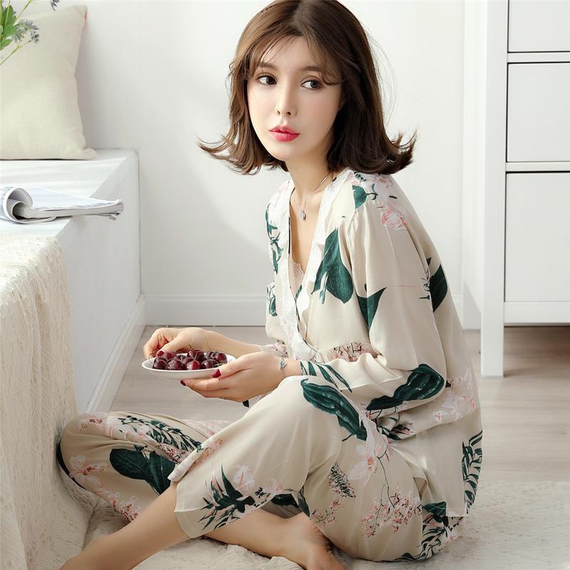 Lacy Tropical Floral Sleepwear Set