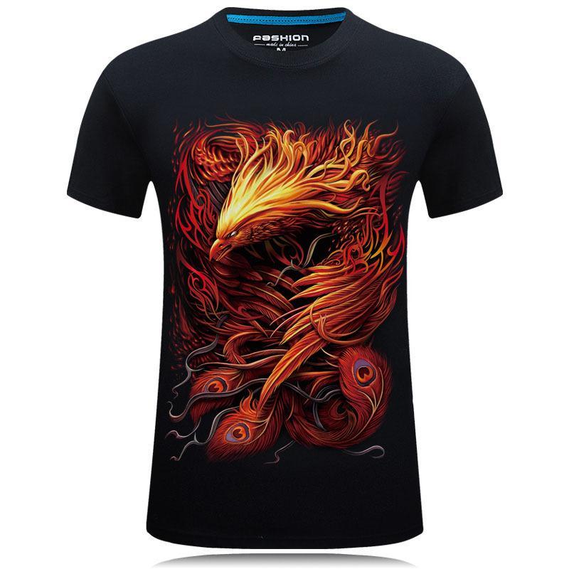 T-shirt graphique de transformation Fiery Phoenix