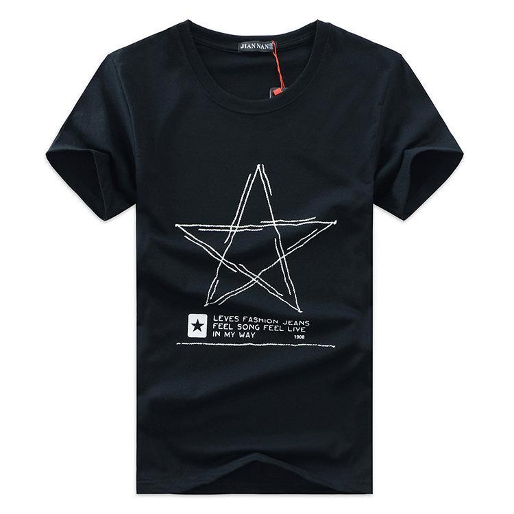 五角星說服短袖襯衫