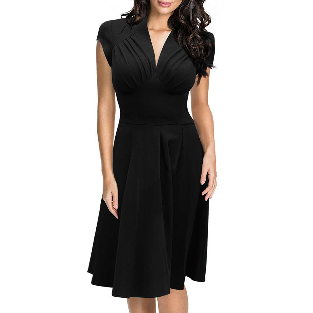 Fit &amp; Flare-Kleid mit plissiertem Mieder