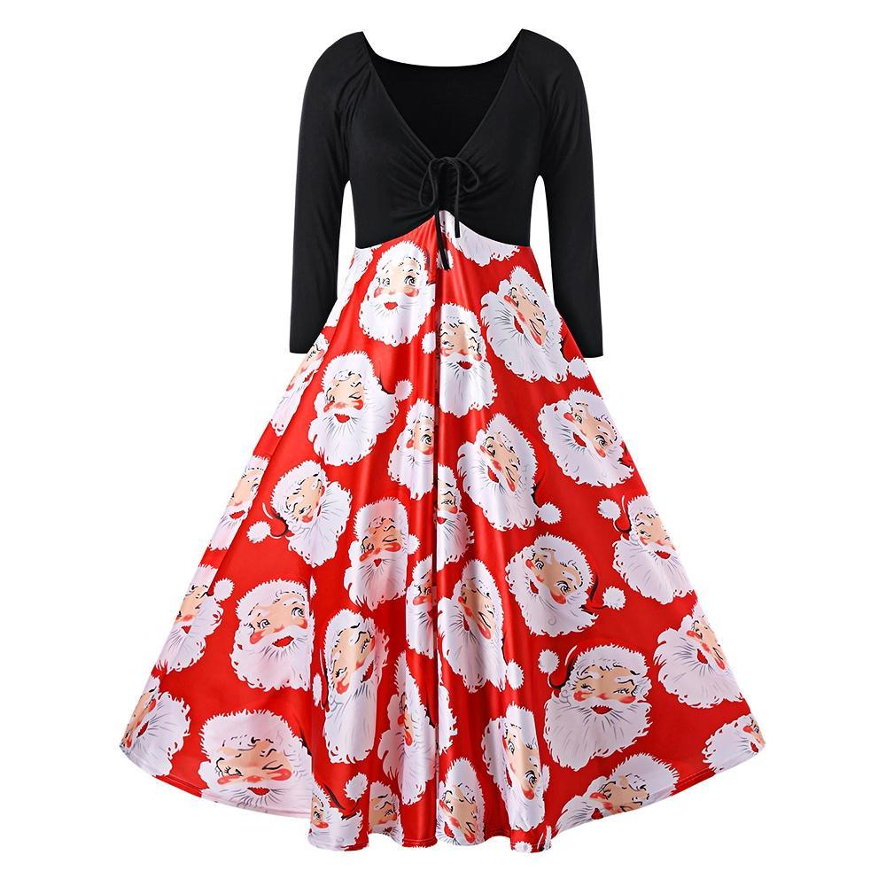 Robe midi de taille plus taille du Père Noël