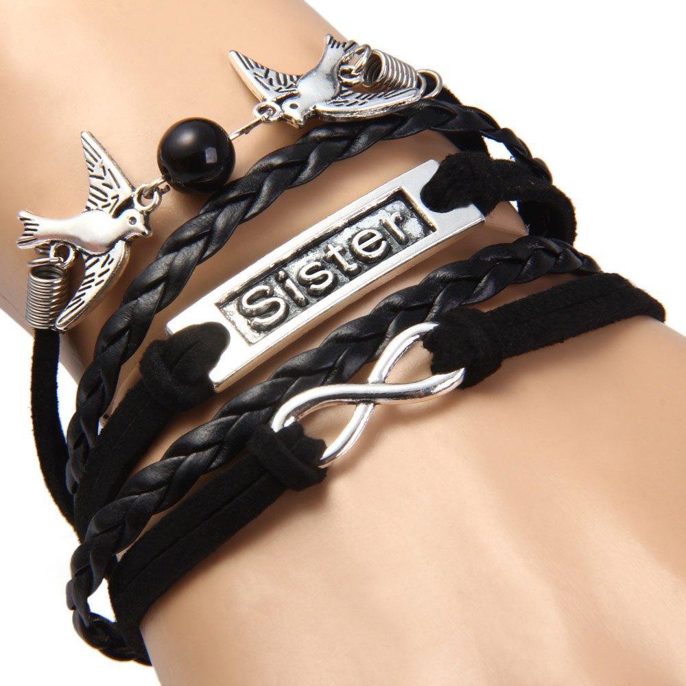 Swallow Letter Multi-Layered Friendship Bracelet