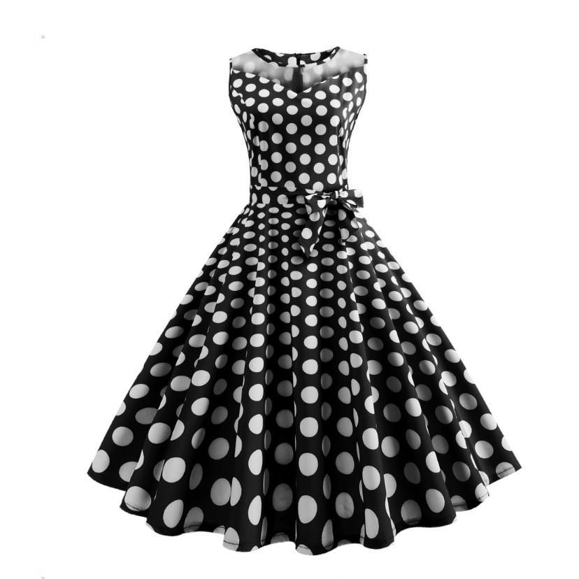 Tendências pop Polka Dot Print Dress