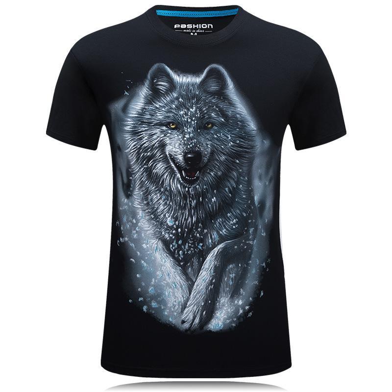 Witte wolf Wonderland grafisch tee