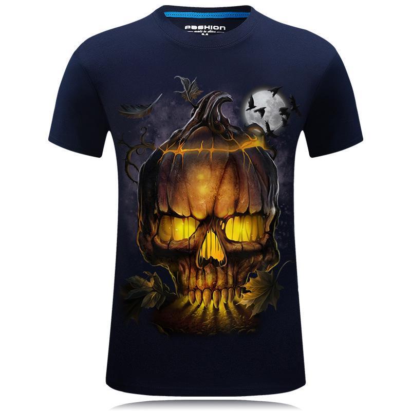 Schlechtes Halloween-Kürbis-Schädel-Shirt