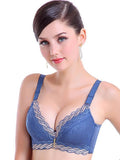 Luxurious Lace Bra with Hanging Chain