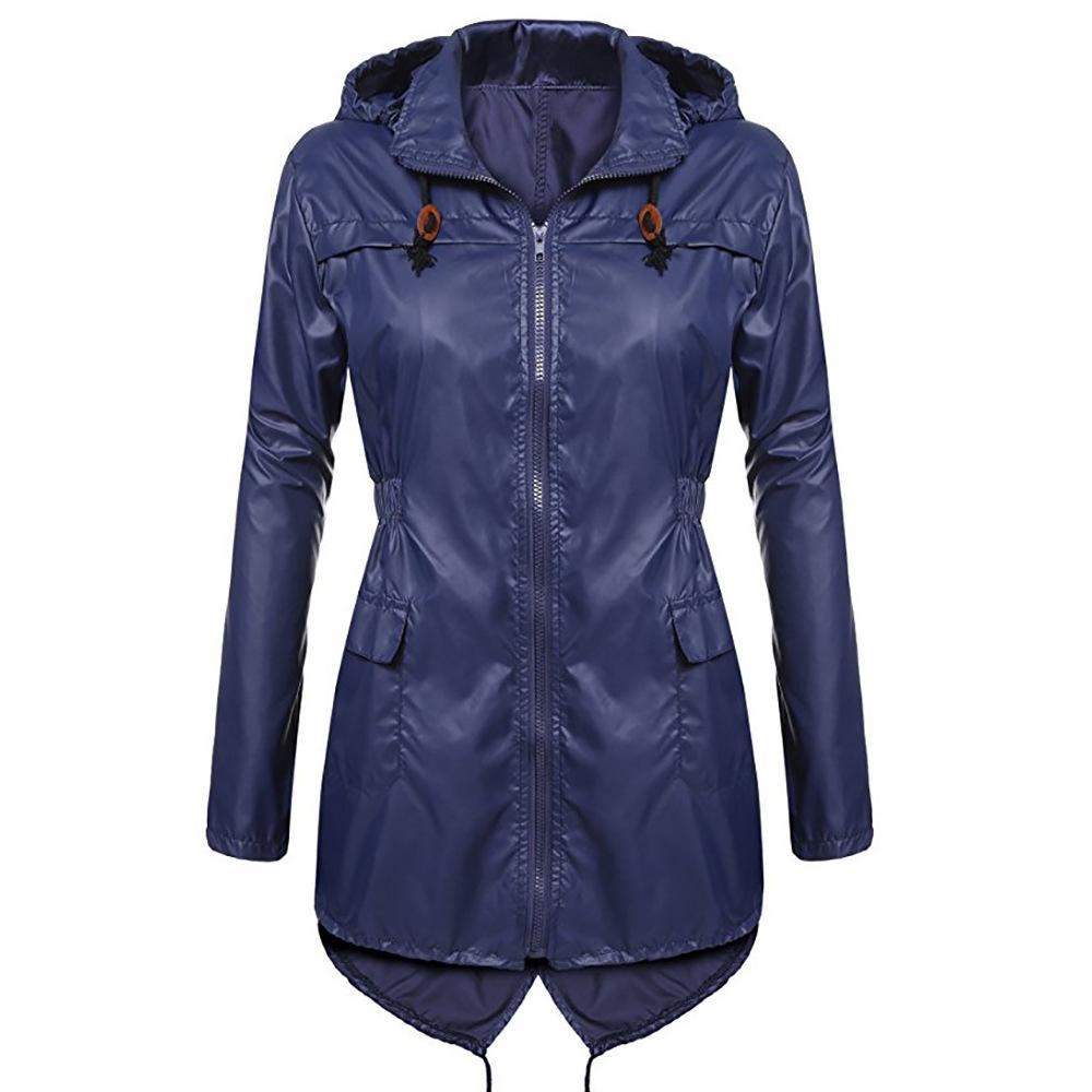 Full Zip Trench Coat Rain Jacket