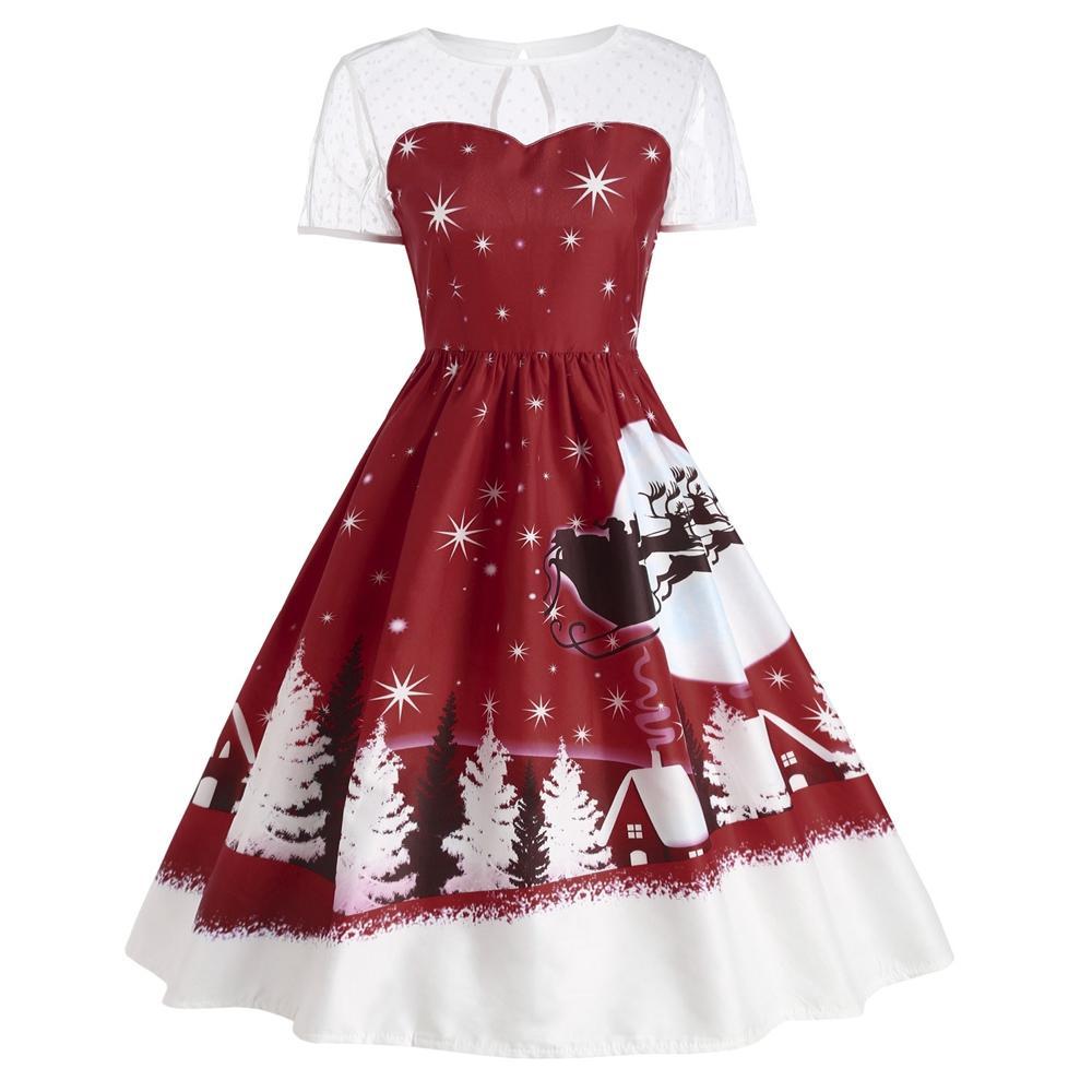 Vestido de Natal vintage do Papai Noel