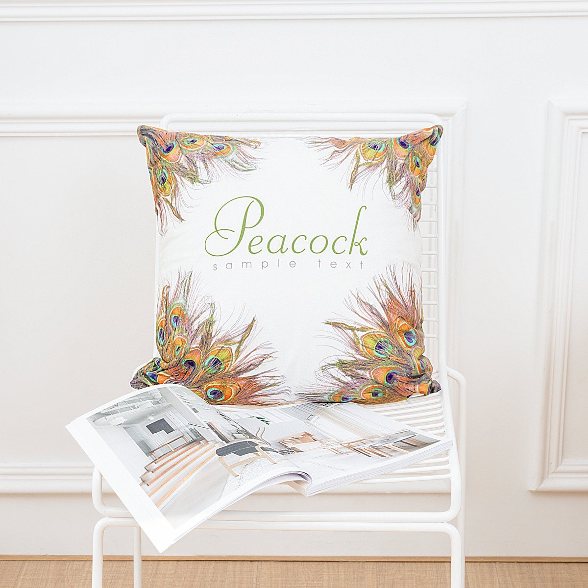 Feather Fascination Printed Pillow Covers