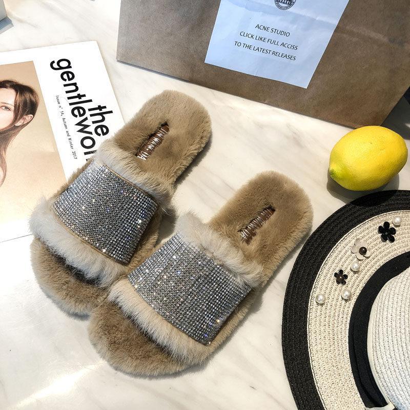 Glam Vibes Fur Lined Slippers - Theone Apparel