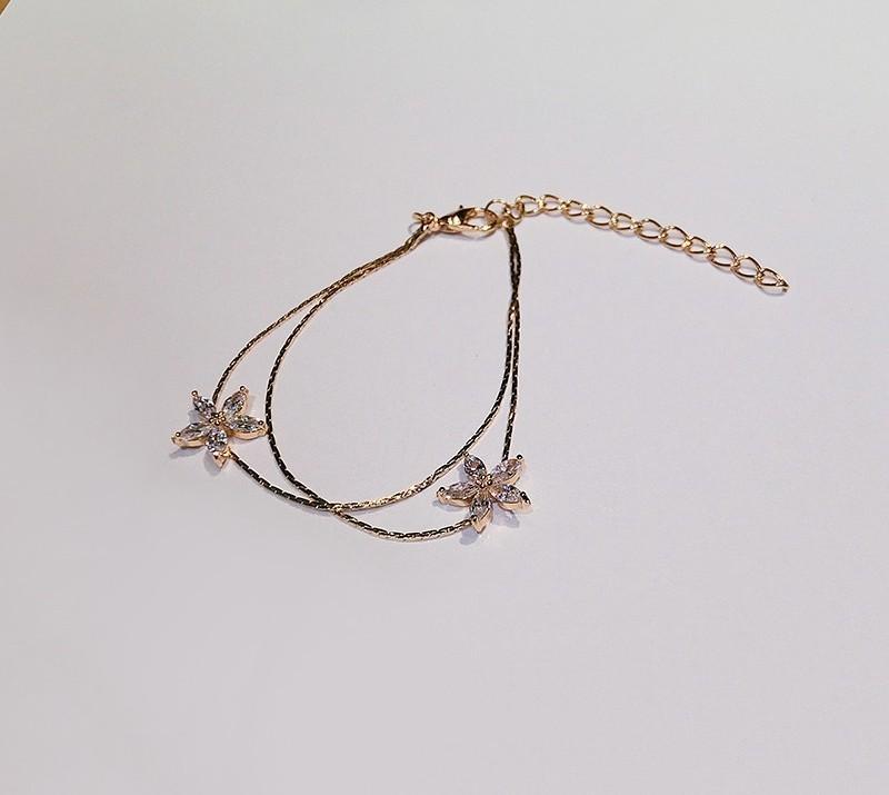 Floral Fix Double Chain Bracelet