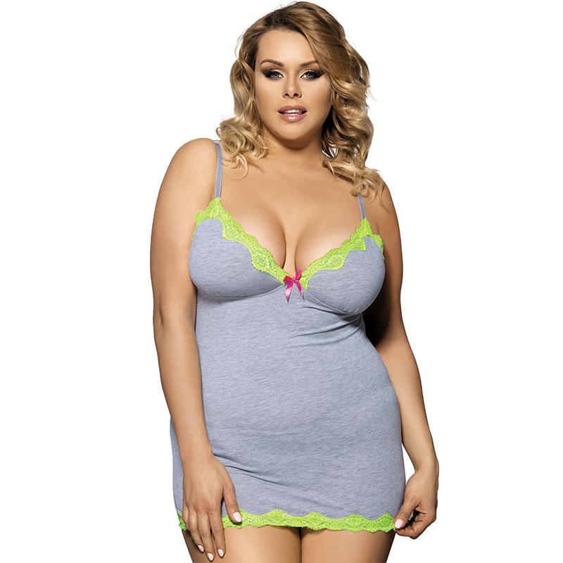 Plus size flirty & casual neon jurk