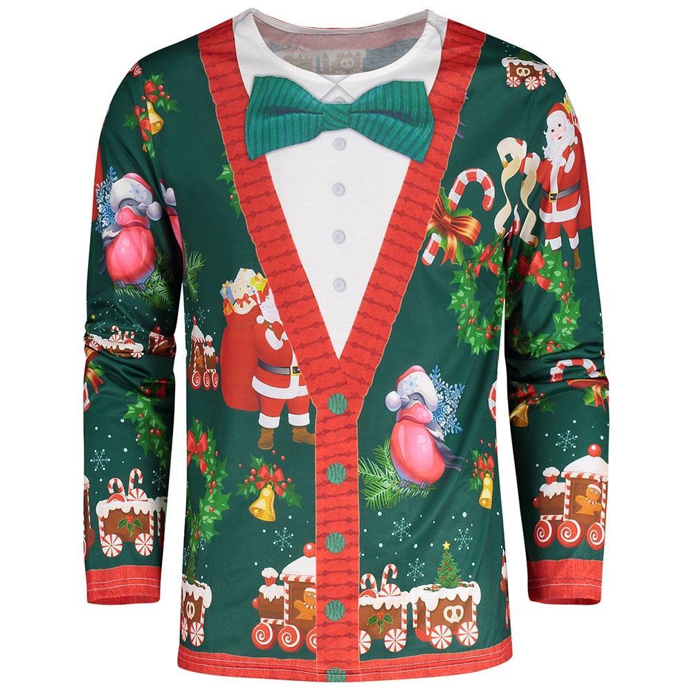 Chemise de Noël à nœud vert vert