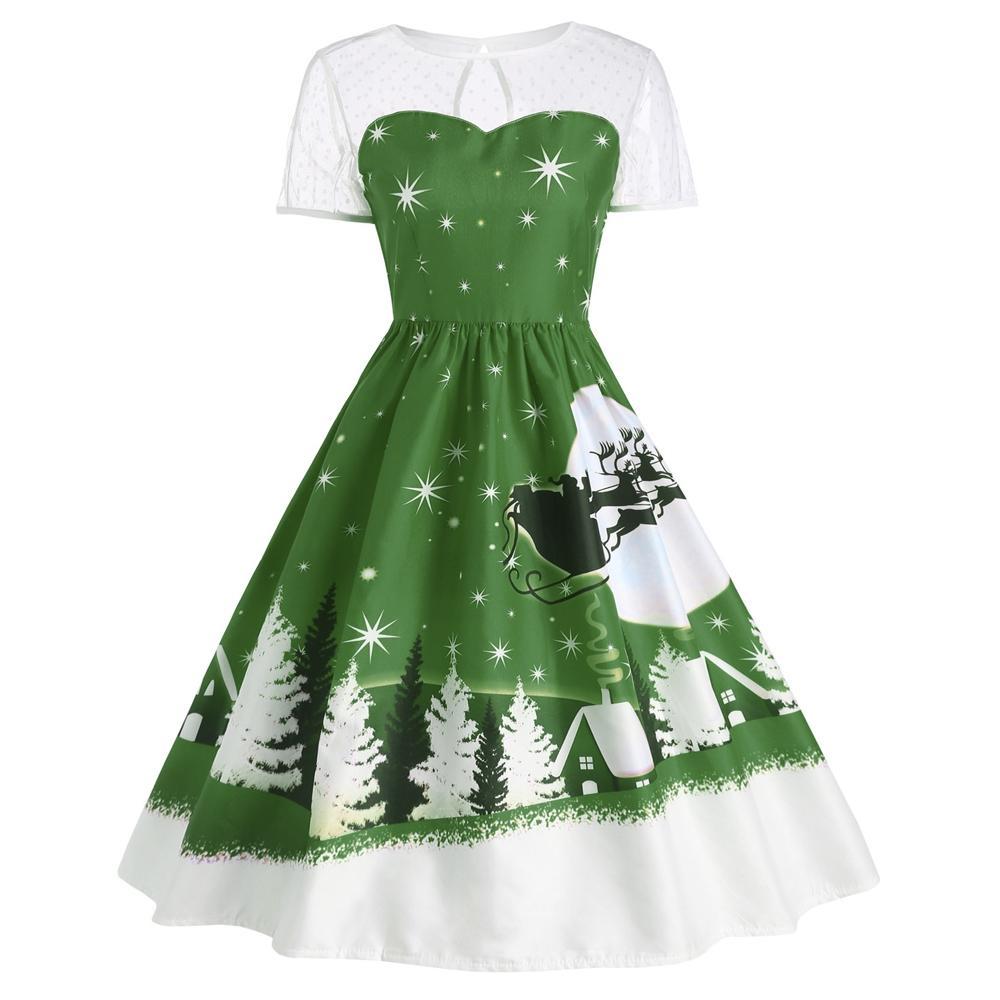 Vestido de Natal vintage do Papai Noel