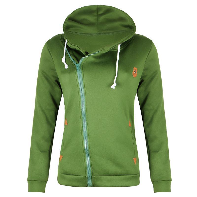 Hoodie de cordão com zíper com zíper