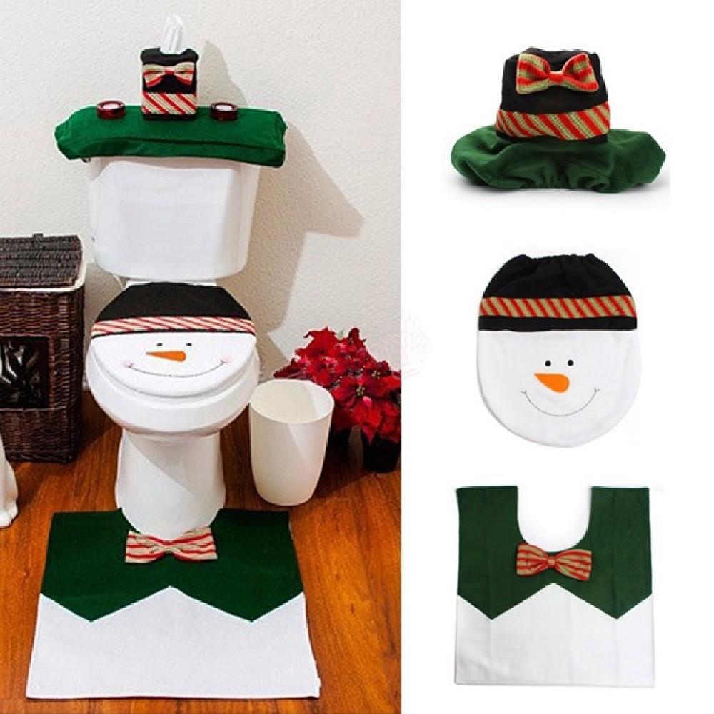 Happy Snowman Christmas Bathroom Set-621-0058-S1-Theone Apparel