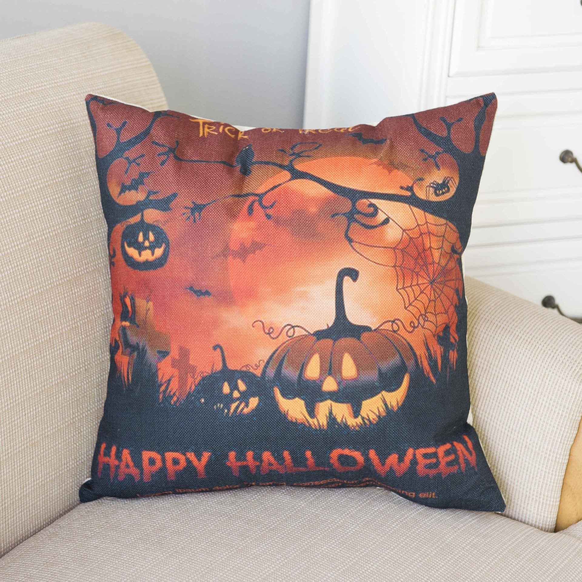 Haunted Halloween Print Pillow Covers-601-0051-S22-Theone Apparel