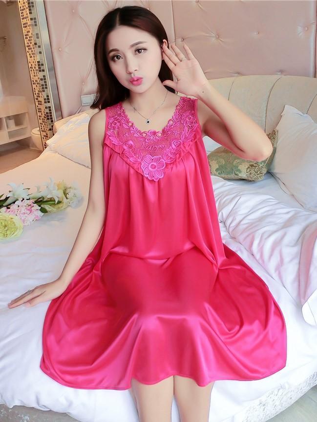 Ruffles & Lace Long Nightie Dress