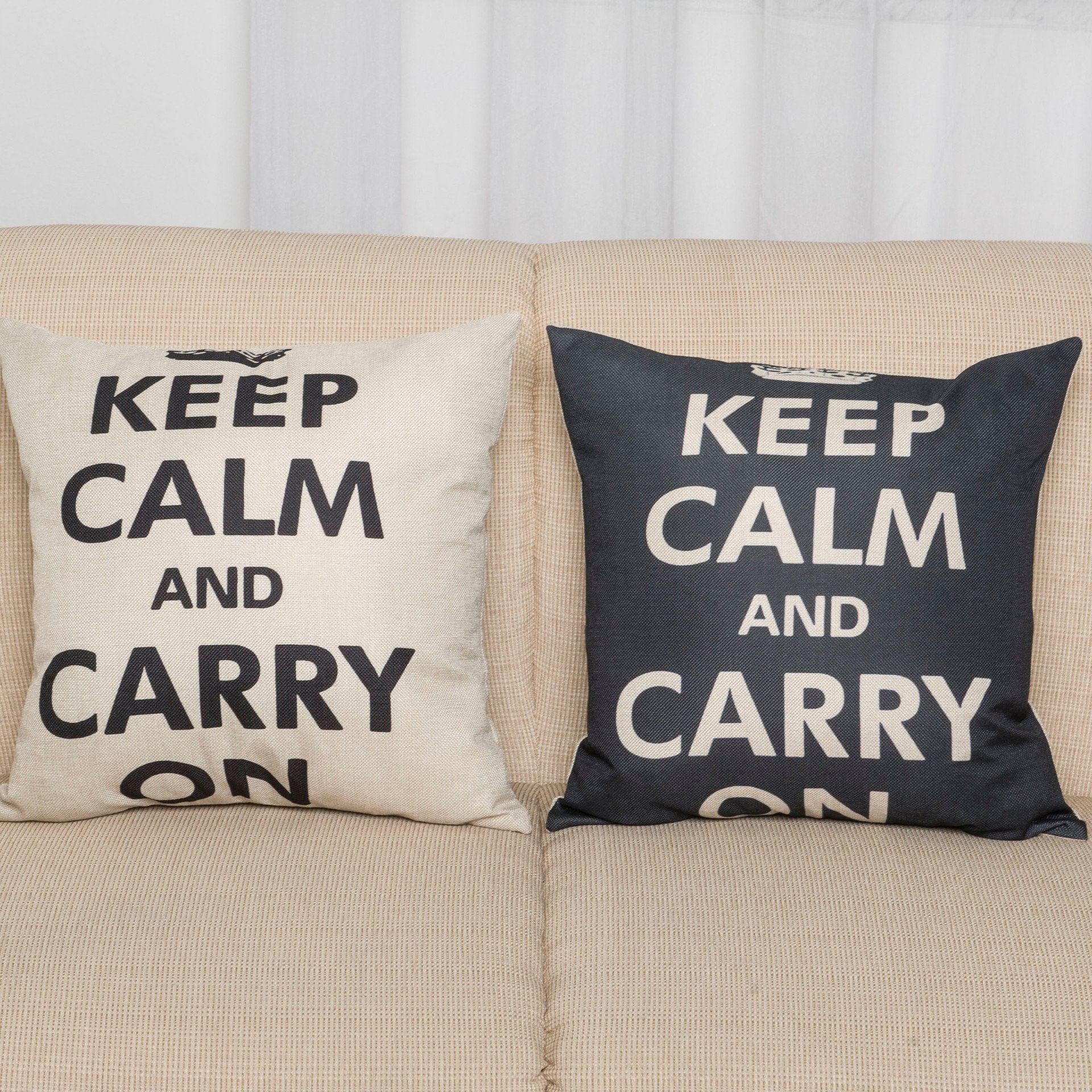 Keep Calm Carry On Pillow Cover