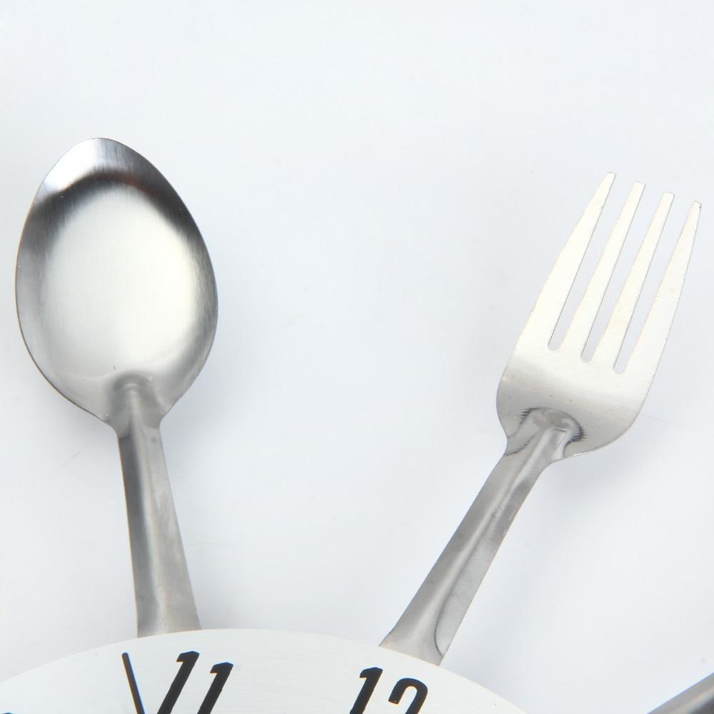 Knife Fork Spoon Stainless Steel Clock