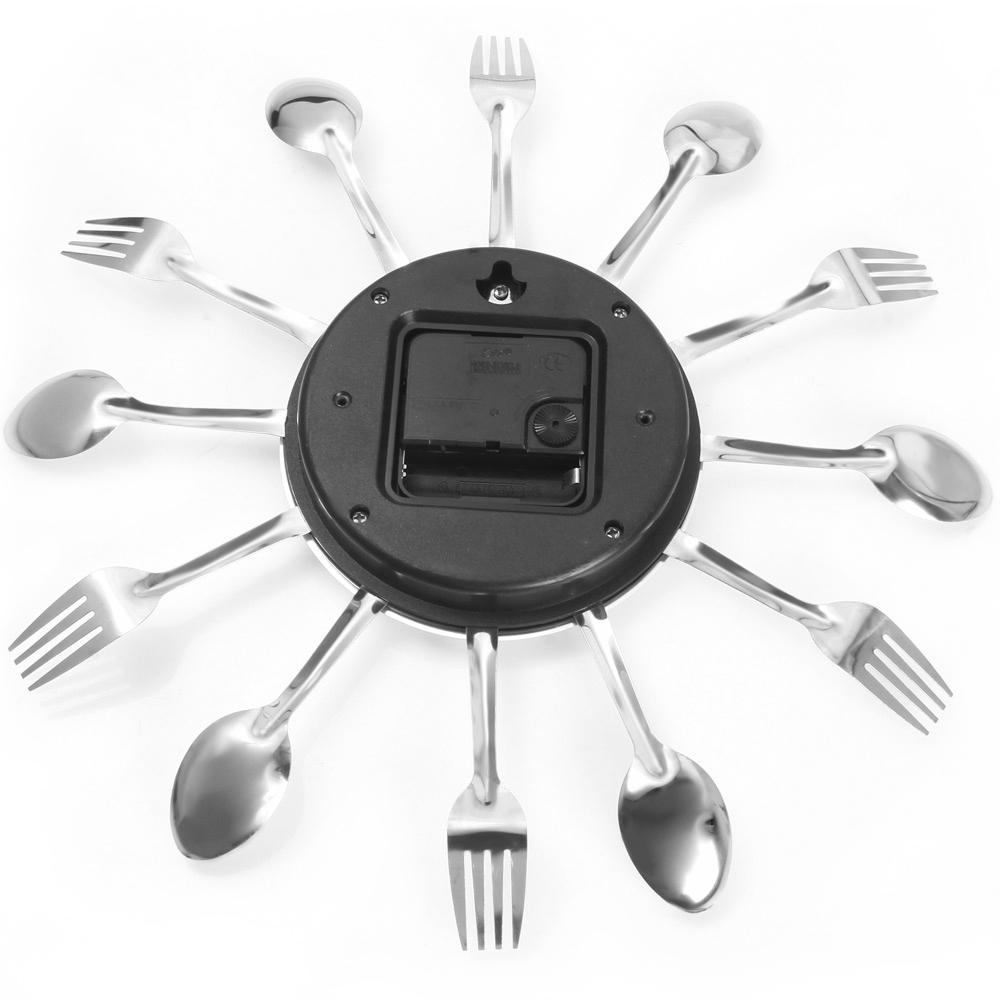 Knife Fork Spoon Stainless Steel Clock