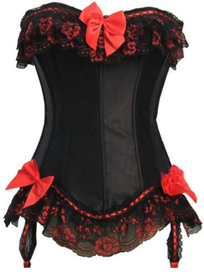 Corsetto di giarrettiera in pizzo e fiocchi