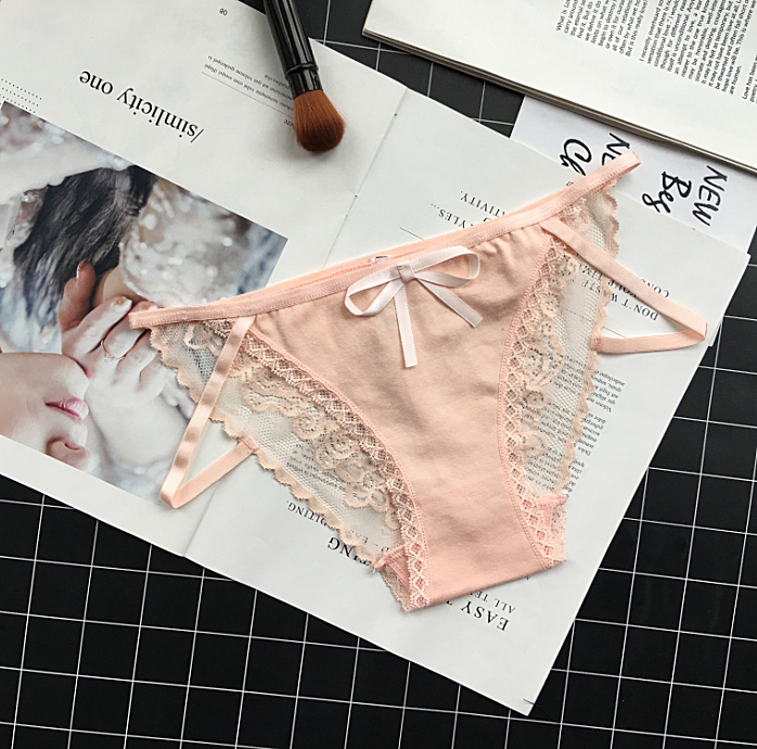 Lace Detailed Full Coverate panties with Ribbon Details-Nude-Theone Apparel
