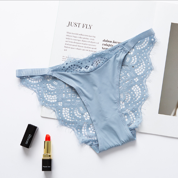 Lace Detailed Semi Transparent High Waist Panties