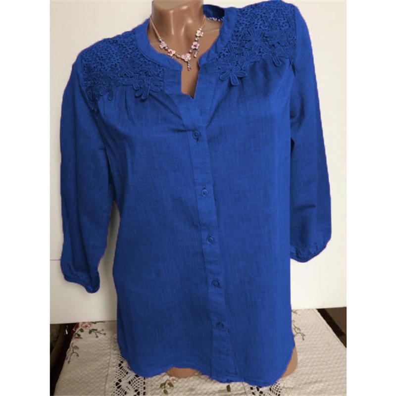 Blusa abbotteri da ricamo in pizzo