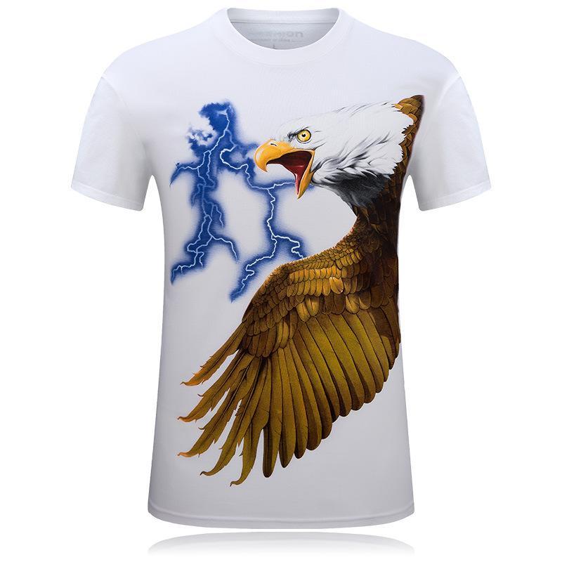 Lightning Strikes Eagle Flies USA Camiseta