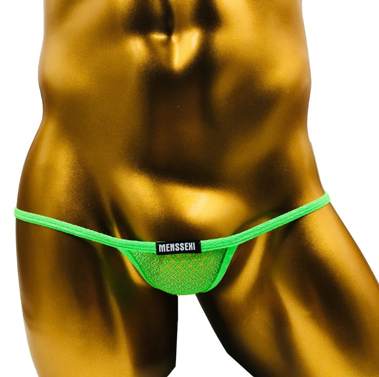 Low-Rise Transparent Thong-Green-Theone Apparel