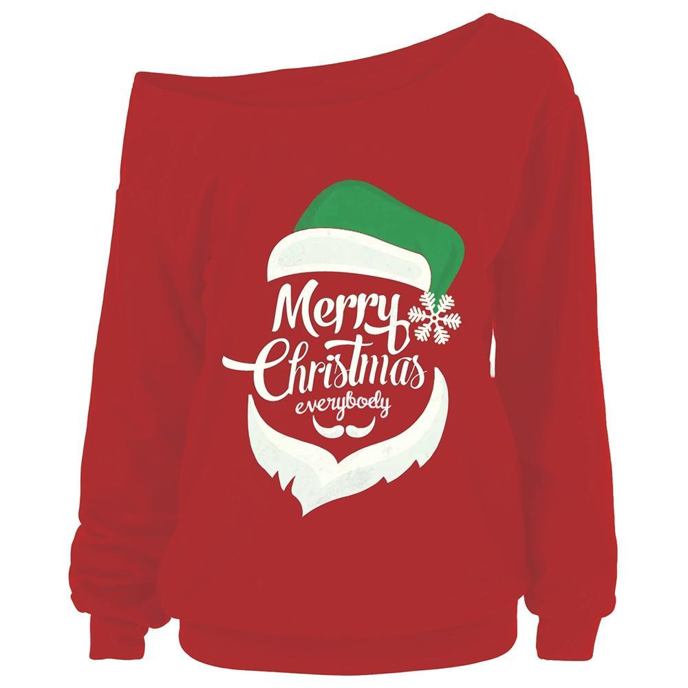 Merry Christmas Plus Size Sweatshirt-Red-Theone Apparel