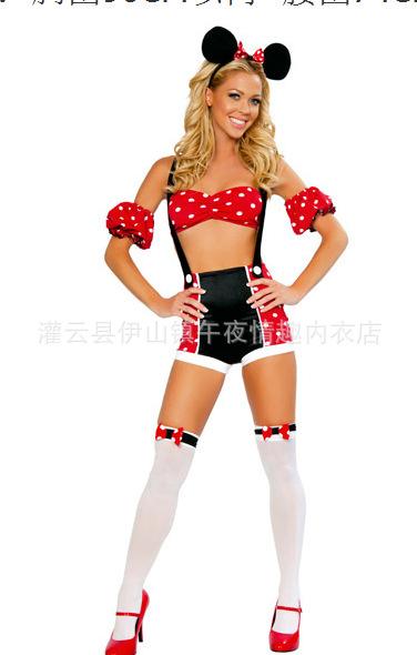Mini Mouse Polka Dot Lingerie مع جوارب