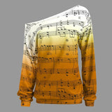 Neon Ombre Music Note Pullover